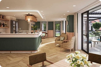 Resident lounge at Richard Hadlee Retirement Village